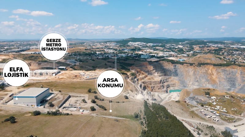 GEBZE PELİTLİ 'DE 0,80 EMSALLİ SATILIK DEPOLAMA ARSASI