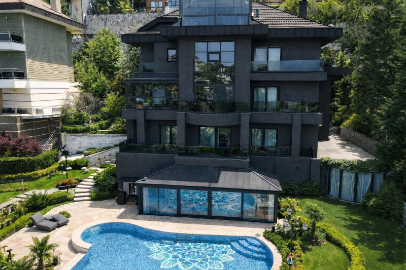 ACARKENT HAVUZLU SAUNALI ÖZEL TASARIM SATILIK B REVİZYON VİLLA